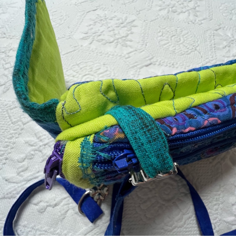 Handmade, mini, very colorful, crossbody bag. - Picture 4 of 13